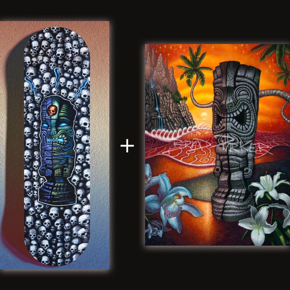 Tiki of Know Return Skate Deck + FREE Paper Giclee of your Choice