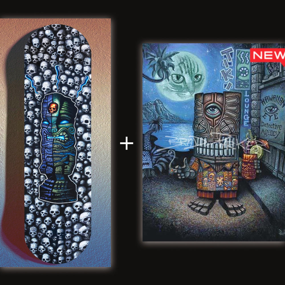
                  
                    Tiki of Know Return Skate Deck + FREE Paper Giclee of your Choice
                  
                