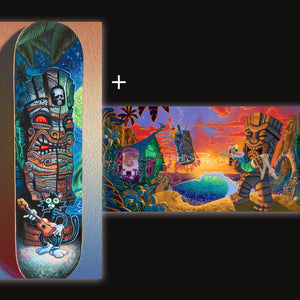 
                  
                    Scaredy Cat & the Haunted Tiki Skate Deck + FREE Paper Giclee of your Choice
                  
                