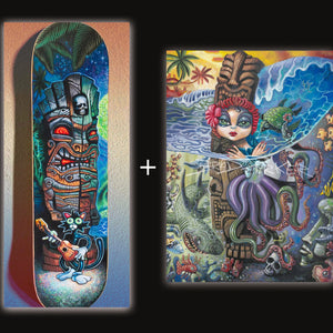 
                  
                    Scaredy Cat & the Haunted Tiki Skate Deck + FREE Paper Giclee of your Choice
                  
                