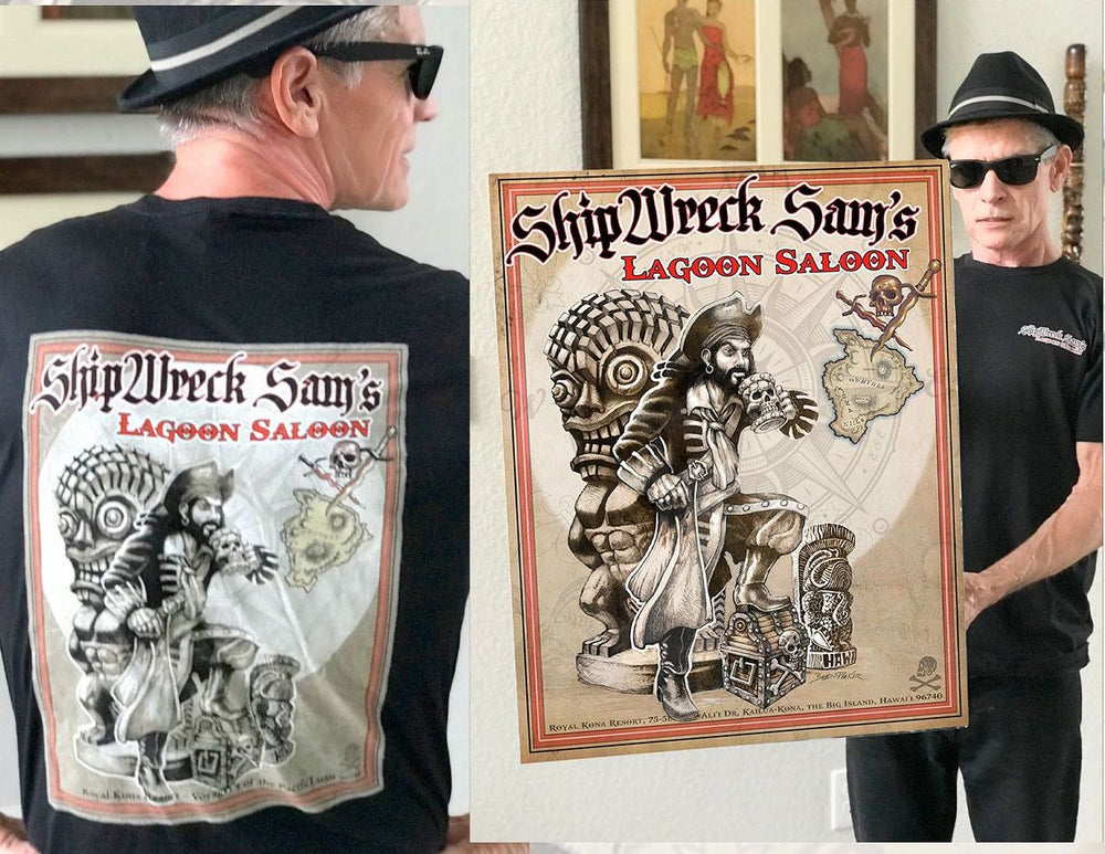 Shipwreck Sam’s Lagoon Saloon T-Shirt + Art Poster