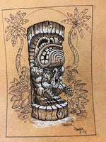 Two Fisted Tiki - Monochromatic giclee - 4 available olnly