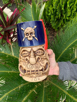 Shrunk'n Monk Mug - Open Edition - Bone with Blue Fez - Ships by Oct 15th or Money-back