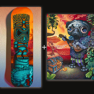 
                  
                    Tiki of the Blue Pool Skate Deck + FREE Paper Giclee of your Choice
                  
                