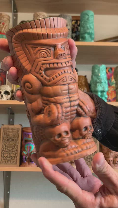 
                  
                    Load and play video in Gallery viewer, Terracotta Don the Beachcomber Tiki Mug
                  
                