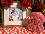 Lucky Santa Limited Edition Paper Giclee + The Sucker Mug Pastel Coral