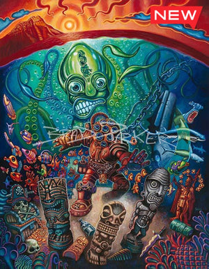 
                  
                    Squid-Head-Ku-Tiki - Paper Giclee
                  
                