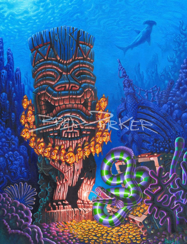 The Sunken Tiki - Paper Giclee